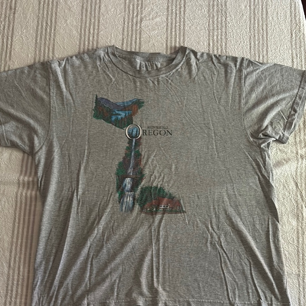 Gray Oregon Graphic T-Shirt